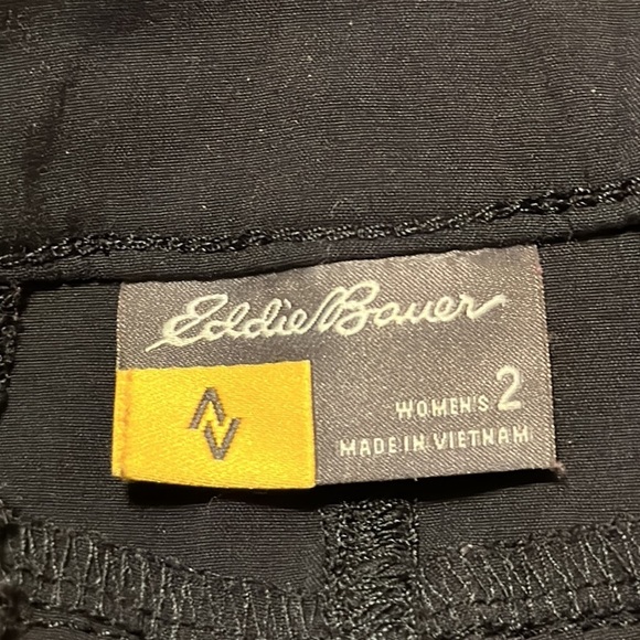Eddie Bauer nylon spandex blend black‎ Capri pants size 2 #23751074 - Picture 7 of 8